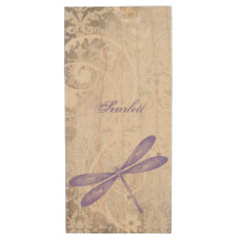 Dragonfly Roxo Personaliza A Unidade Flash Wooden