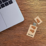 Pen Drive Funny Capybara Triple Personalized<br><div class="desc">Personalized Capybara USB Flash Drivers.  The capybaras are created by @artbybiyan for capybara lovers and animal lovers.</div>