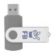 Pen Drive Ícone de gesto manual do sinal de paz USB personal (Aberto)