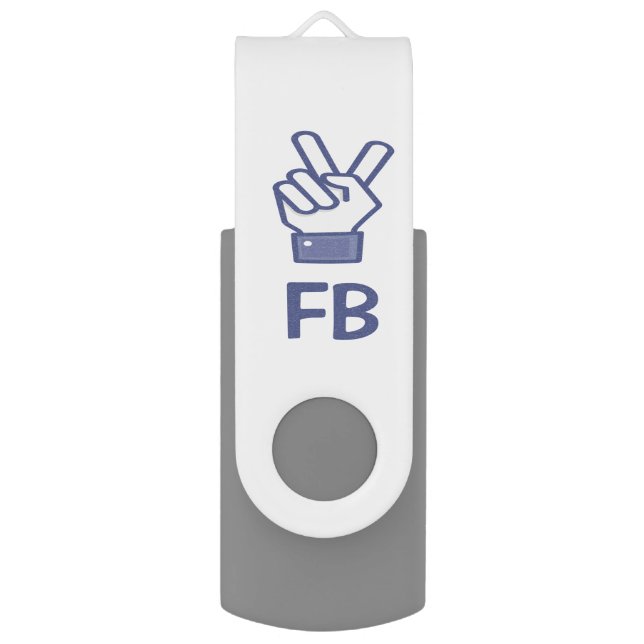 Pen Drive Ícone de gesto manual do sinal de paz USB personal (Frente Vertical)