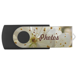 Pen Drive Impressionista Botânico Flores de Ameixa Selvagens