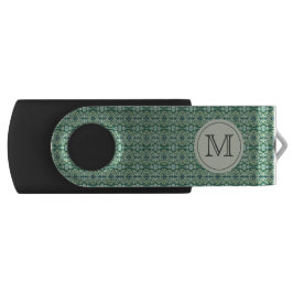 Pen Drive Movimentação verde do polegar de USB do monograma