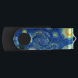 Pen Drive PixDezines Van Gogh Starry Night/Rua. Remoção<br><div class="desc">A famosa pintura de Van Gogh,  "A Noite Estrelada". Pintado durante sua estadia no asilo Remy Santo na década de 1880,  Van Gogh retratou as colinas rolantes e árvores ciprestes que viu de sua janela.  Melhorado digitalmente por PixDezines.Copyright © 2008-2016 PixDezines.com™ e PixDezines™ em zazzle.com. Todos os direitos reservados.</div>