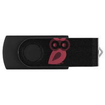 Unidade Flash USB tipo Coruja Rosa