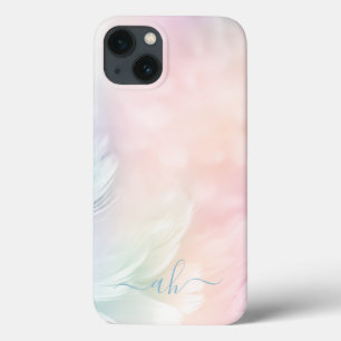 Pena Arco-Íris de Pastel Monogramada Elegante
