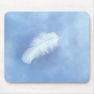 Pena branca de flutuação Mousepad