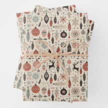 Pena de Natal Beige encantadora e rena