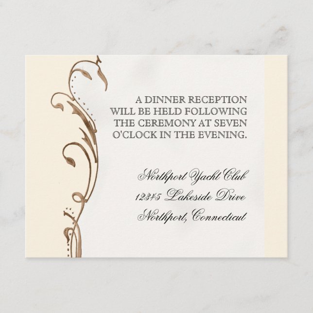 Pena de Pavão em Espirais - Convite de Casamento (Frente)