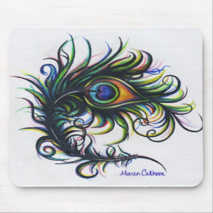 Pena Mousepad do pavão
