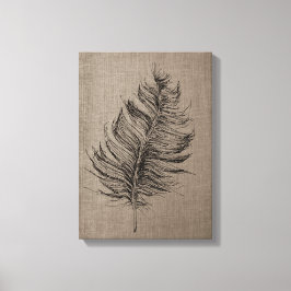 Pena n.º 1 Taupe Canvas Wall Art