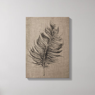Pena n.º 1 Taupe Canvas Wall Art