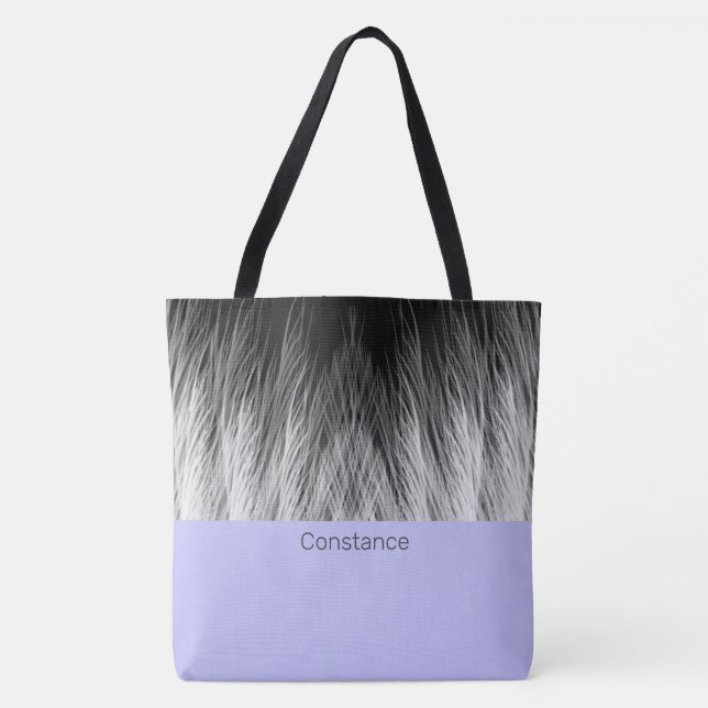 Penas Clássicas Simples Monogramadas Tote Bag (Frente)