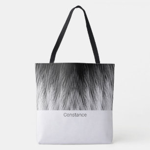 Penas Clássicas Simples Monogramadas Tote Bag