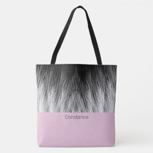 Penas Clássicas Simples Monogramadas Tote Bag