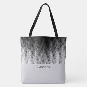Penas Clássicas Simples Monogramadas Tote Bag