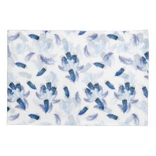 Penas com tom azul de papagaio branco exótico repe