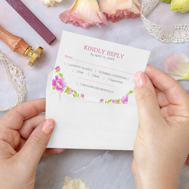 Penas cor-de-rosa - RSVP Magenta Floral (Criador carregado)