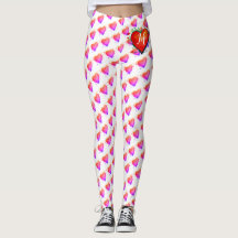 Penas de Aquarela Elegante Leggings Personalizadas