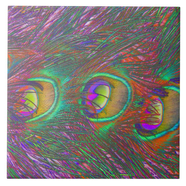 Penas de Natal Tinsel Peacock (Frente)