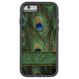 Penas de Peacock iPhone 6 Case Monograma
