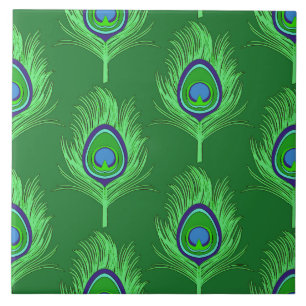 Penas de Peacock, Verde limão no Emerald Green
