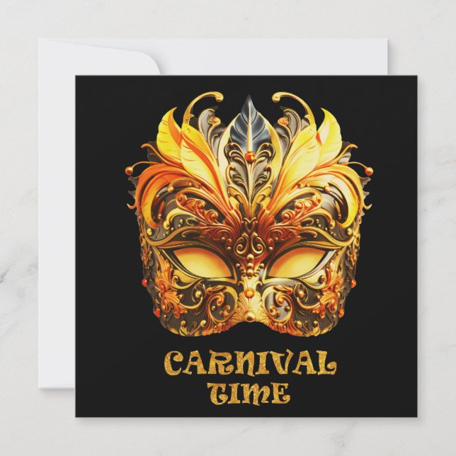 Penas do Ouro Elegante - Máscara veneziana (Frente)