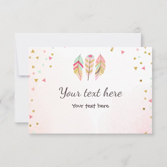 Penas RSVP de Caracteres Selvagens e Três Inserçõe (Frente)