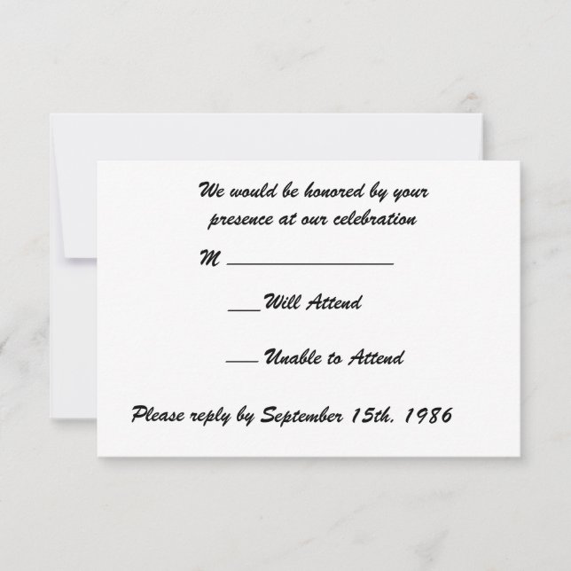 Penas verdes com RSVP de Casamento Negro (Frente)