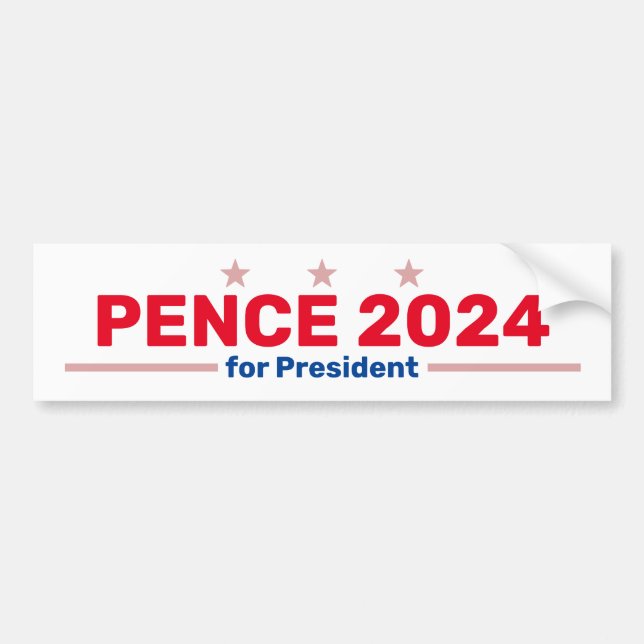 Pence 2024 adesivo para-choques (Frente)