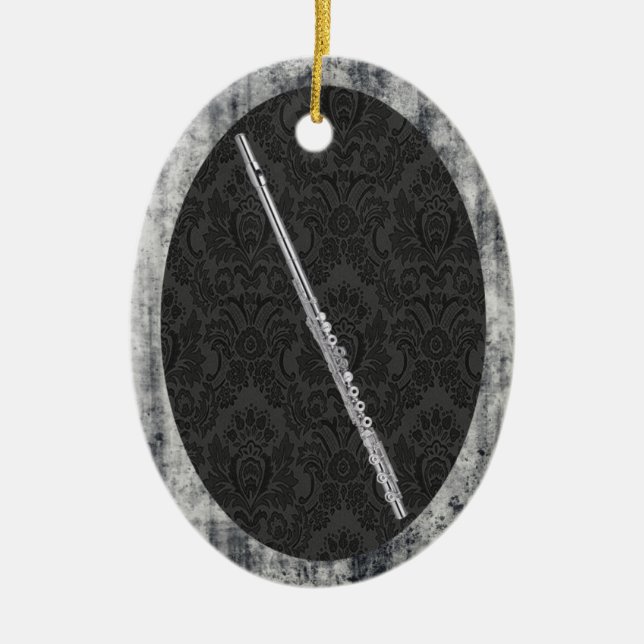 Pendente oval do ornamento da flauta (Frente)