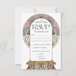 PENELOPE 01 A - RSVP Card 1 - Art Nouveau colorido
