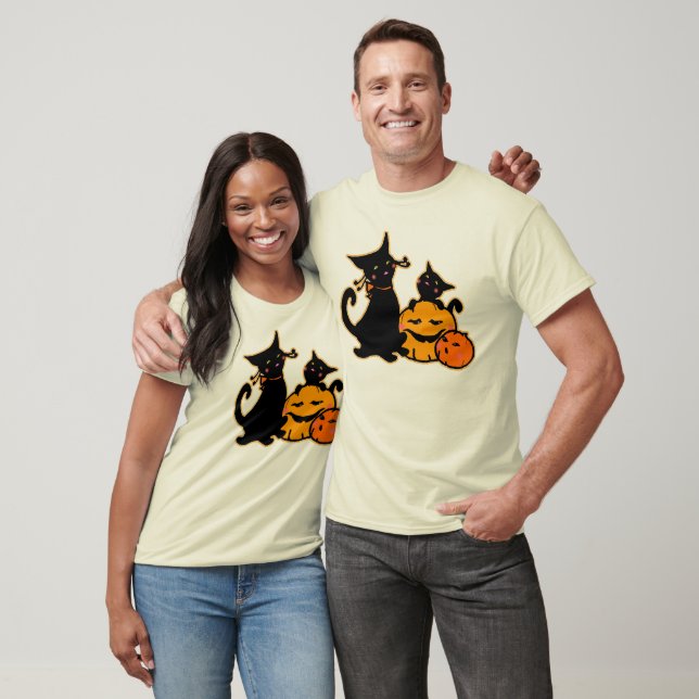 PengiHolidays Camisa orgânica Gatos Pretos (Unissex)