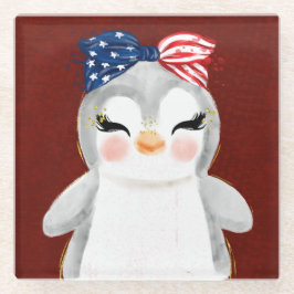 PENGUIA AZUL BRANCA PATRIÓTICA VERMELHA