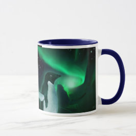PENGUIN & AURORA Wildlife Fantasy Gift Caneca de v