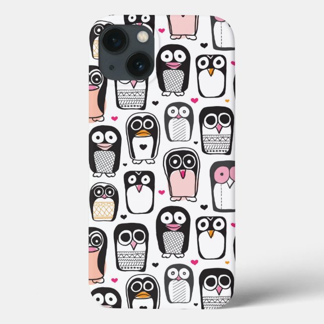 penguin bird illustration background (Verso)