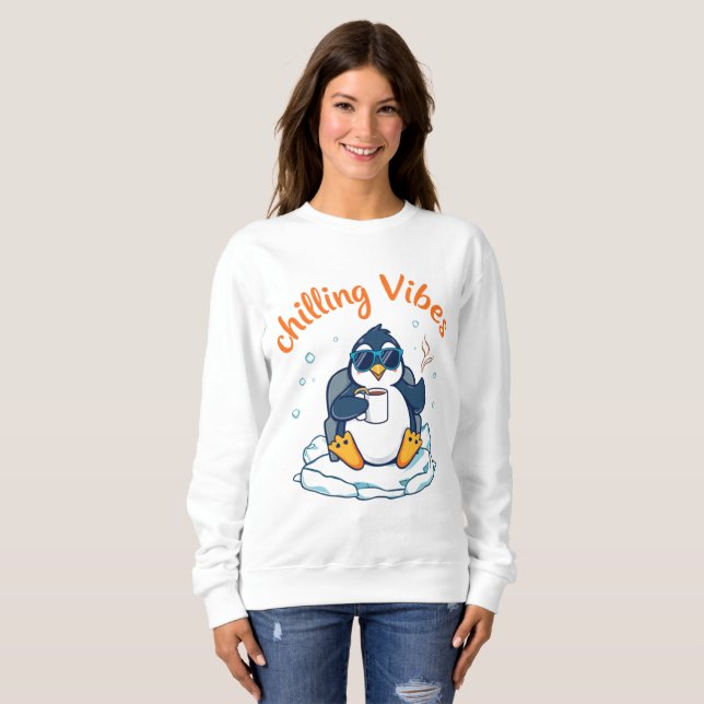penguin fofinho frita camisa de suor (Frente Completa)