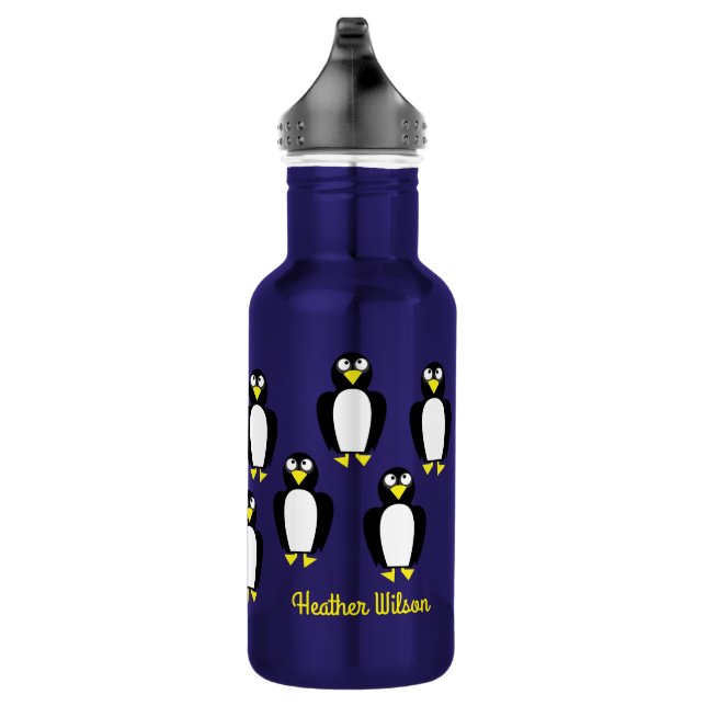 Penguin Kids Garrafa de Água com Nome (Direita)