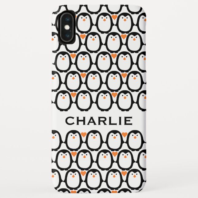 Penguin Love capas de telefone personalizadas de m (Verso)