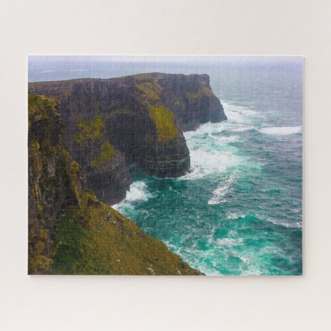 Penhascos em forma de quebra-cabeça de Moher Irlan (Horizontal)