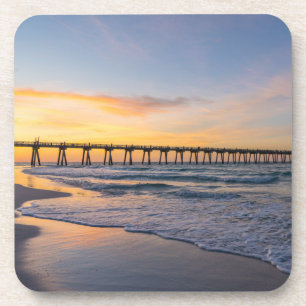 Pensacola Pier Shoreline Sunrise Porta copos conju
