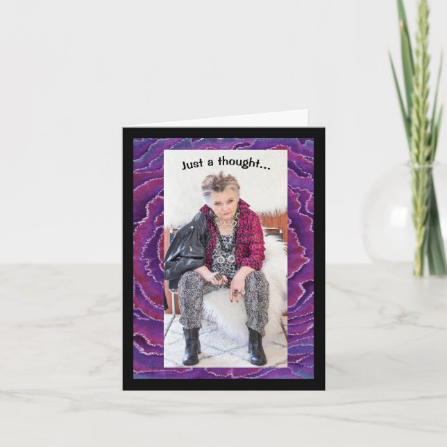 Pensamento humorístico sobre o Cartão Saudação de  (Frente)