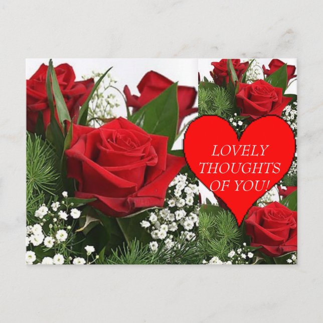 PENSAMENTOS AMÁVEIS! Cartão Postal (Frente)