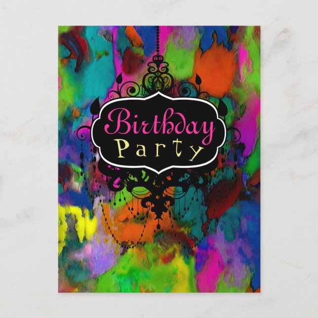 Pensamentos Coloridos ~ Cartão Postal / Convites (Frente)