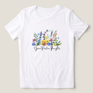 Pensamentos Positivos Crescem Meninas Camisa-T