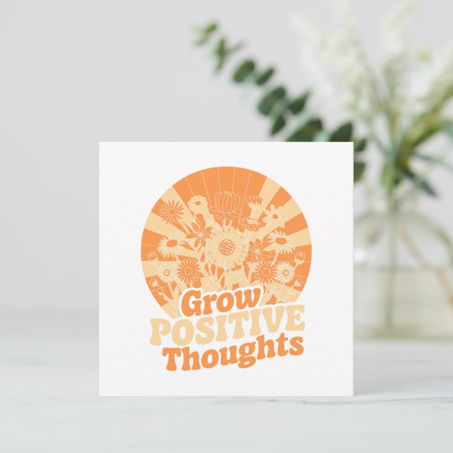 Pensamentos Positivos Crescentes - Inspiração Flor (Em pé/Frente)