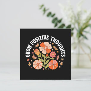 Pensamentos Positivos Crescentes - Inspiração Flor