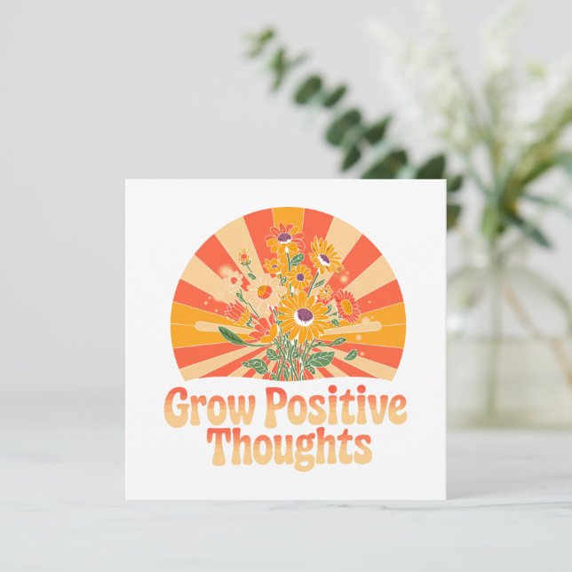 Pensamentos Positivos Crescentes - Inspiração Flor (Em pé/Frente)