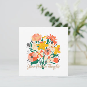 Pensamentos Positivos Crescentes - Inspiração Flor