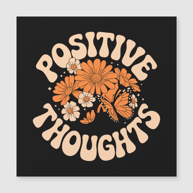 Pensamentos Positivos - Flores e Borboletas (Frente)