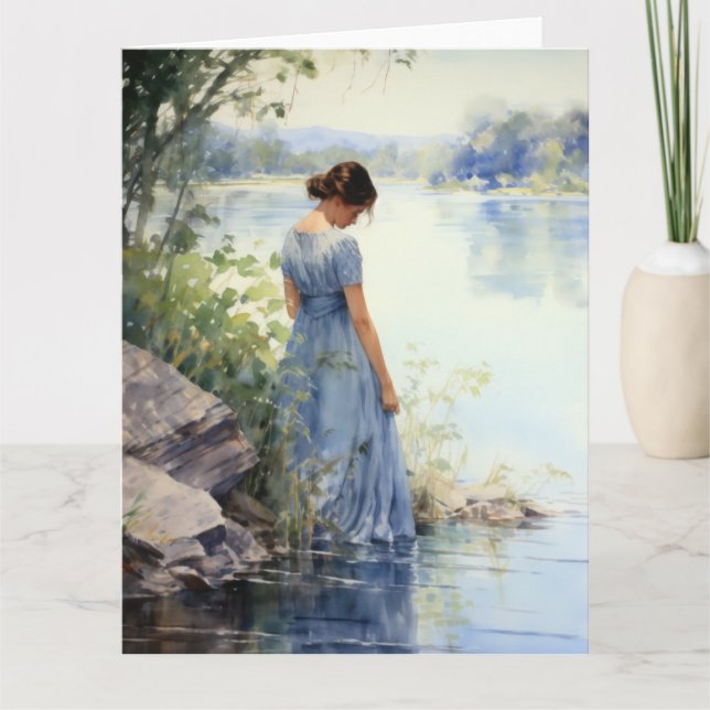 Pensamentos silenciosos no Cartão de Água (Frente)